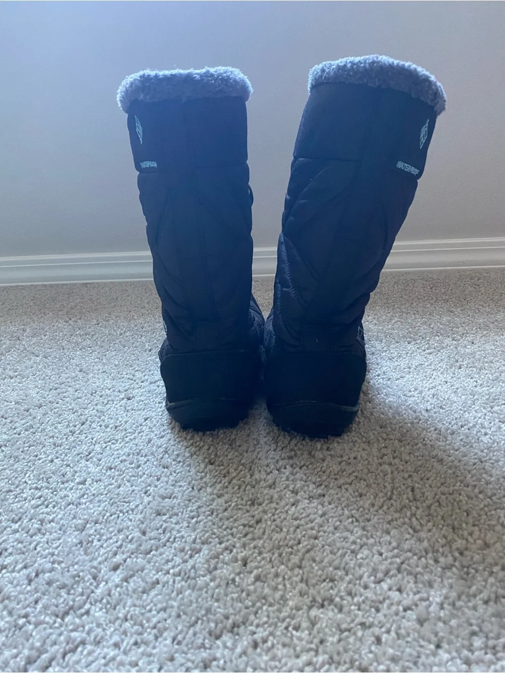 Columbia Kids Black Quilted Snow Boots with Faux Fur | big kids 6
